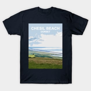 Chesil Beach Dorset England. Summer seaside landscape T-Shirt